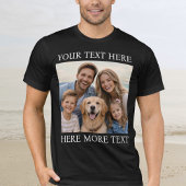 Personalized Photo and Text Or Name Elegant Serif T-shirt