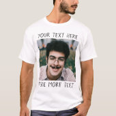 Personalized Photo and Text Or Name Ugly Funny T-shirt (Voorkant)