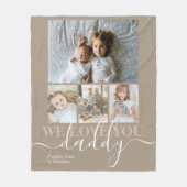 Personalized Photo and Text Photo Collage Fleece Deken (Voorkant)