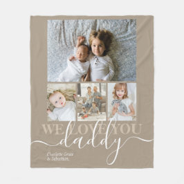 Personalized Photo and Text Photo Collage Fleece Deken