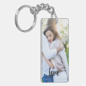 Personalized Photo and Text Photo Collage Keychain (Voorkant Links)