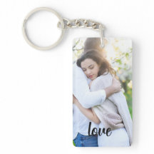 Personalized Photo and Text Photo Collage Keychain