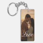 Personalized Photo and Text Photo Collage Keychain (Voorkant Links)