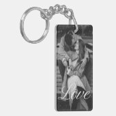 Personalized Photo and Text Photo Collage Keychain (Voorkant Links)