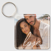 Personalized Photo and Text Photo Collage Sleutelhanger (Voorkant)