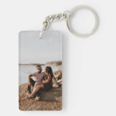 Personalized Photo and Text Photo Collage  Sleutelhanger (achterkant)