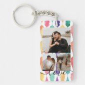 Personalized Photo and Text Photo Collage  Sleutelhanger (Voorkant)