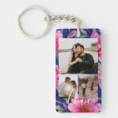 Personalized Photo and Text Photo Collage  Sleutelhanger (Voorkant)