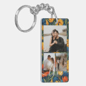 Personalized Photo and Text Photo Collage  Sleutelhanger (Voorkant Links)