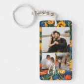 Personalized Photo and Text Photo Collage  Sleutelhanger (Voorkant)