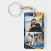 Personalized Photo and Text Photo Collage  Sleutelhanger (Voorkant)