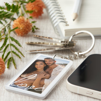 Personalized Photo and Text Photo Collage Sleutelhanger