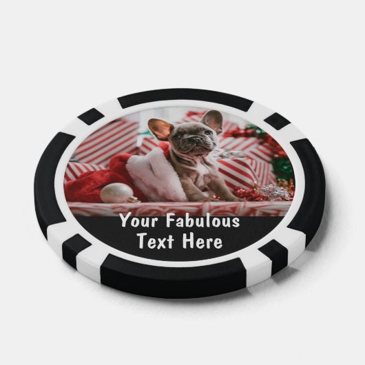 Personalized Photo and Text Poker Chips (Enkel)