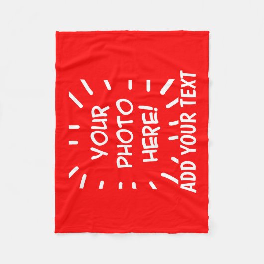 Personalized photo and text Simple Fleece Deken (Voorkant)