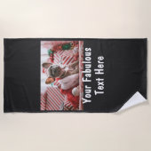 Personalized Photo and Text Strandlaken (Voorkant)