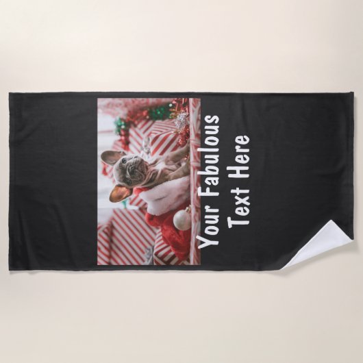 Personalized Photo and Text Strandlaken (Voorkant)