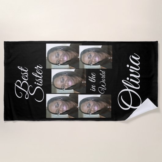 PERSONALIZED PHOTO BEACH TOWEL  STRANDLAKEN (Voorkant)