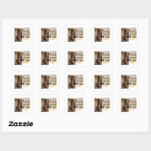 Personalized Photo Best dog mom ever Vierkante Sticker (Vel)