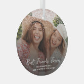 Personalized photo best friend glas ornament (Voorkant Rechts)