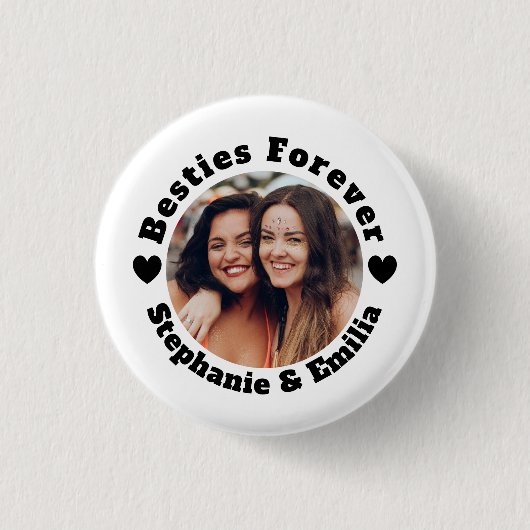 Personalized photo best friends BFF  Ronde Button 3,2 Cm (Voorkant)