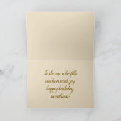 Personalized Photo Birthday Card —Floral frame Bedankkaart (Binnen)