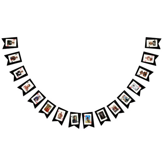 Personalized Photo Bunting, Custom Casino Poker Vlaggetjes (Alle)