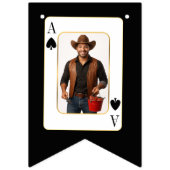 Personalized Photo Bunting, Custom Casino Poker Vlaggetjes (Tweede vlag)