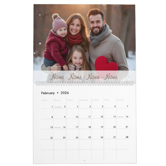 Personalized Photo Calendar Kalender (Feb 2026)
