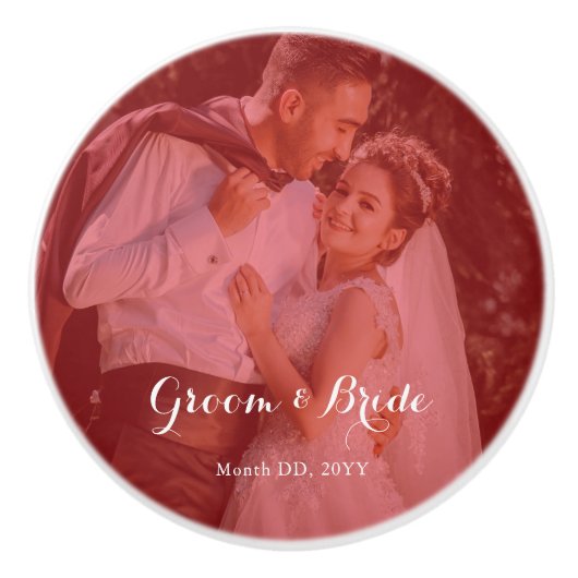 Personalized Photo Ceramic Knob for Couples inLove Keramische Knop (Voorkant)