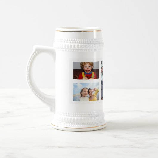 Personalized Photo Christmas Collage Beer Stein Bierpul (Links)