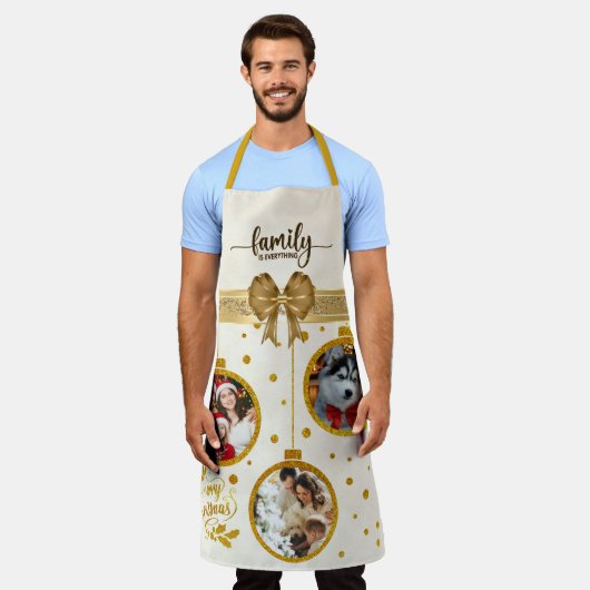 Personalized Photo Christmas Family is Everything  Schort (Gedragen)