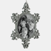 Personalized Photo Christmas Gift Tin Sneeuwvlok Ornament (Links)