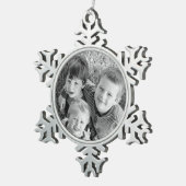 Personalized Photo Christmas Gift Tin Sneeuwvlok Ornament (Rechts)
