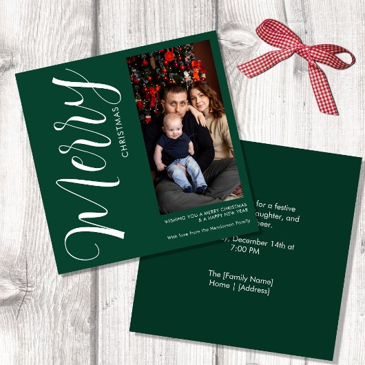 Personalized Photo Christmas Magnetic Card