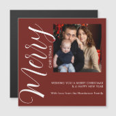 Personalized Photo Christmas Magnetic Card (Voorkant / Achterkant)