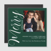 Personalized Photo Christmas Magnetic Card (Voorkant / Achterkant)