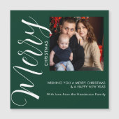 Personalized Photo Christmas Magnetic Card (Voorkant)