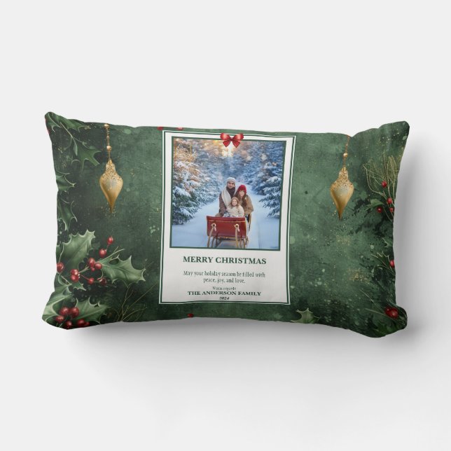 Personalized Photo Christmas Pillow Kussen (Achterkant)