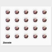 Personalized Photo Christmas Ronde Sticker (Vel)