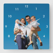 Personalized Photo Clock Vierkante Klok (Voorkant)