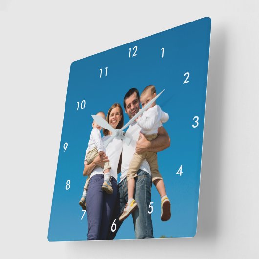 Personalized Photo Clock Vierkante Klok (Hoek)