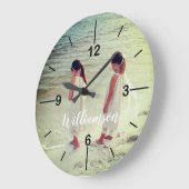Personalized Photo Clock with Photo Filter Effect Grote Klok (Hoek)