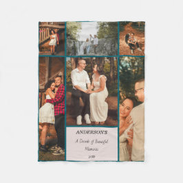 Personalized Photo Collage Blanket Fleece Deken