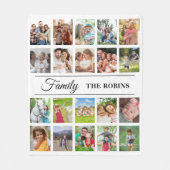 Personalized Photo Collage Blanket Photo Fleece Deken (Voorkant)