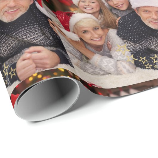 Personalized Photo Collage Cadeaupapier (Rol Hoek)