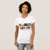 Personalized Photo Collage Family Christmas T-shirt (Voorkant volledig)