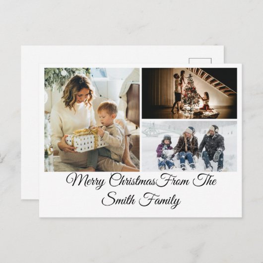 Personalized Photo Collage Feestdagenkaart (Voorkant / Achterkant)