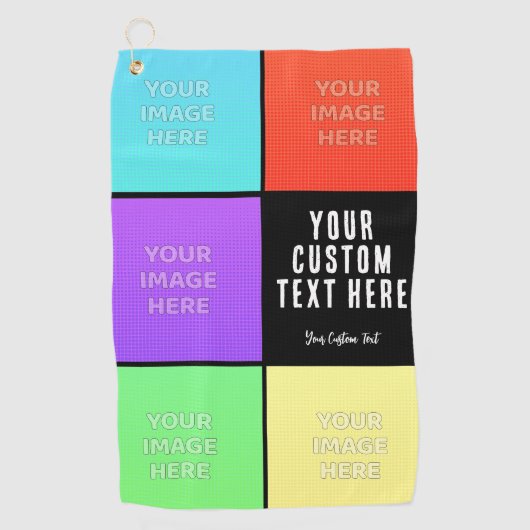 Personalized Photo Collage  Golfhanddoek (Voorkant)