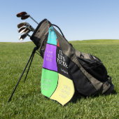 Personalized Photo Collage  Golfhanddoek (Groen)