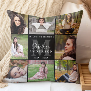 Personalized Photo Collage Keepsake Memorial Kussen